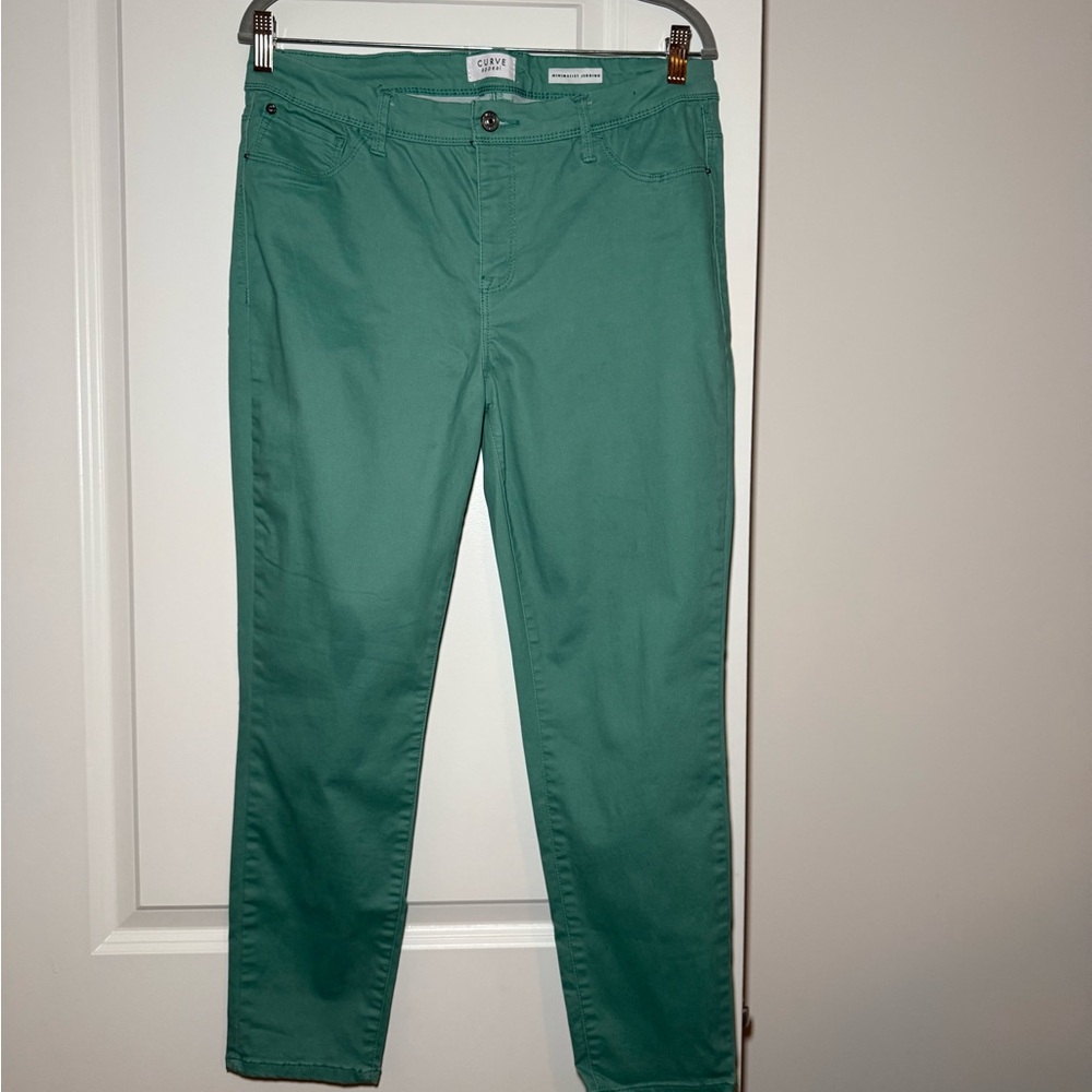 Curve Appeal Green Jeggings
